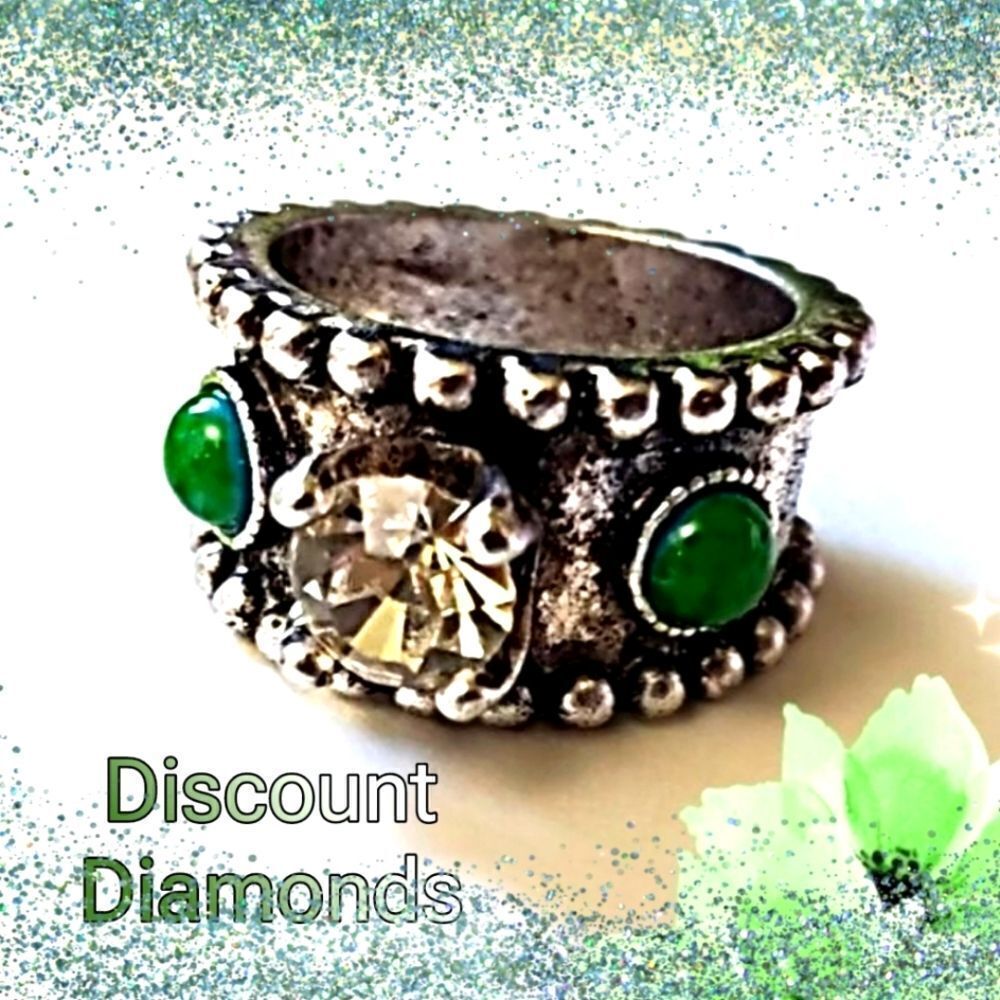 Vintage Turquoise Cocktial Ring on 925 Sterling Silver